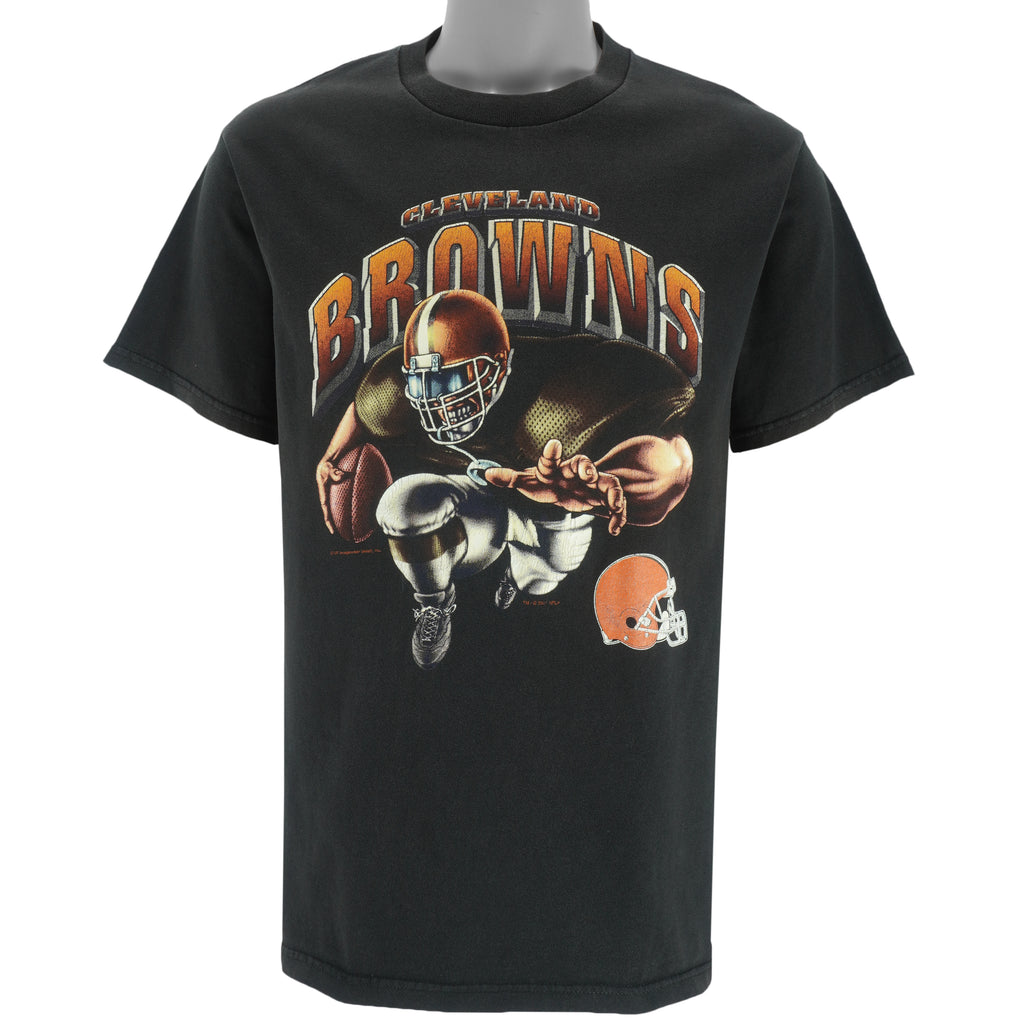 NFL (Lee) - Cleveland Browns Helmet T-Shirt 2001 Large Vintage Retro Football