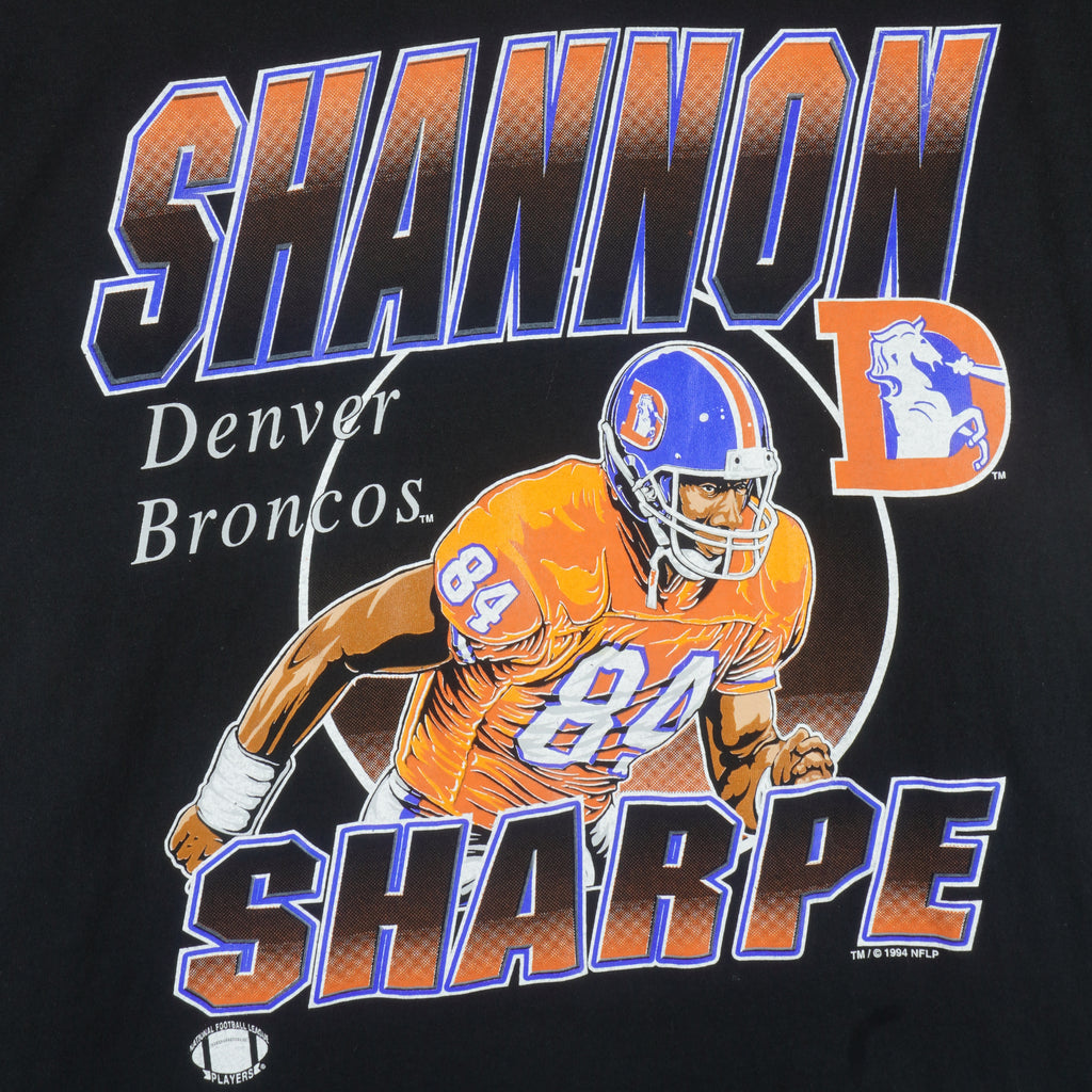 NFL (America's Sport Team) - Denver Broncos Shannon Sharpe No.84 T-Shirt 1994 X-Large Vintage Retro Football