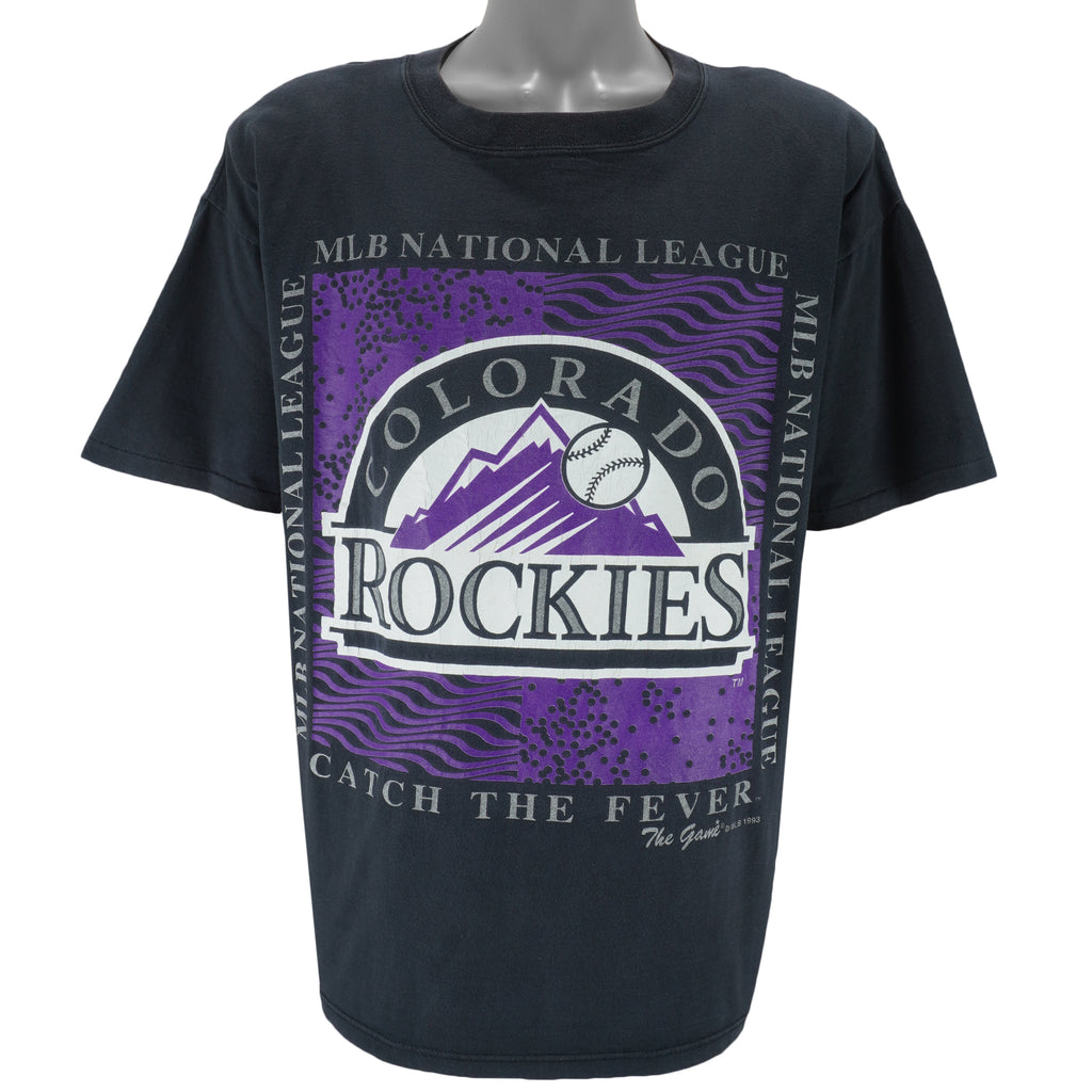 MLB (The Game) - Colorado Rockies Single Stitch T-Shirt 1993 X-Large Vintage Retro Baseball