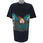 MLB (Lightning Bolt) - Florida Marlins Single Stitch T-Shirt 1994 Large