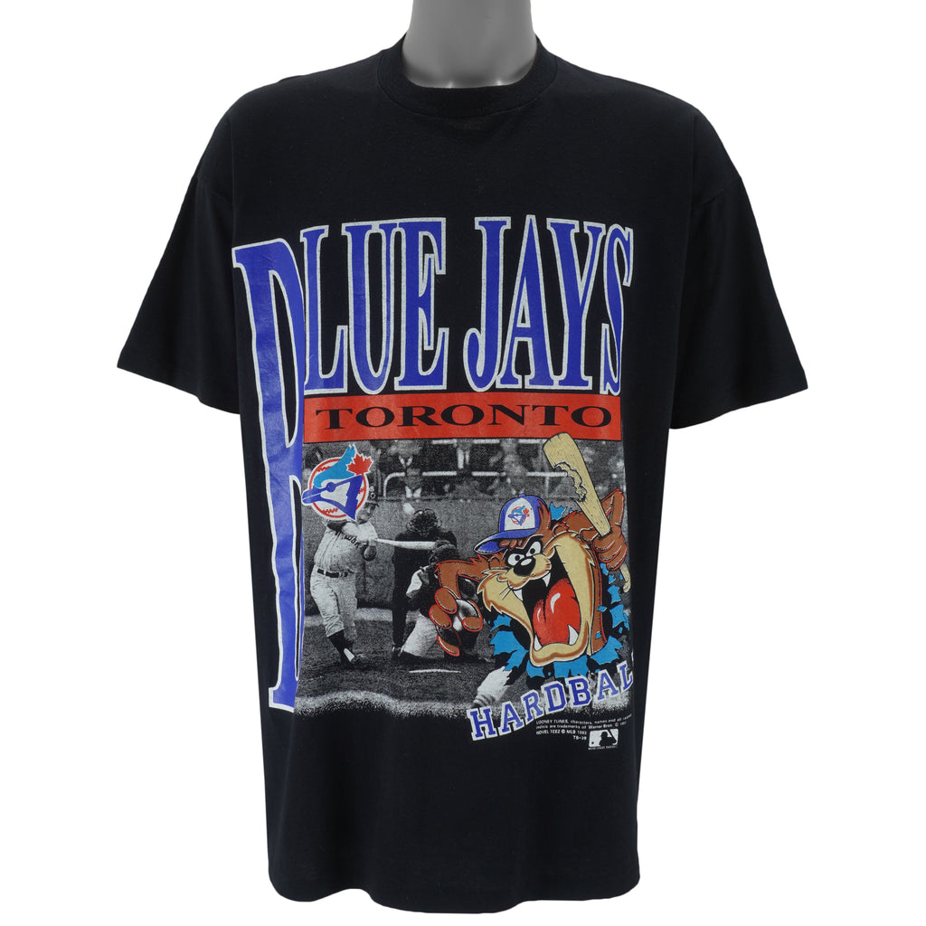 MLB (Novel Teez) - Toronto Blue Jays X Taz Single Stitch T-Shirt 1993 X-Large Vintage Retro Baseball