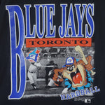 MLB (Novel Teez) - Toronto Blue Jays X Taz Single Stitch T-Shirt 1993 X-Large Vintage Retro Baseball