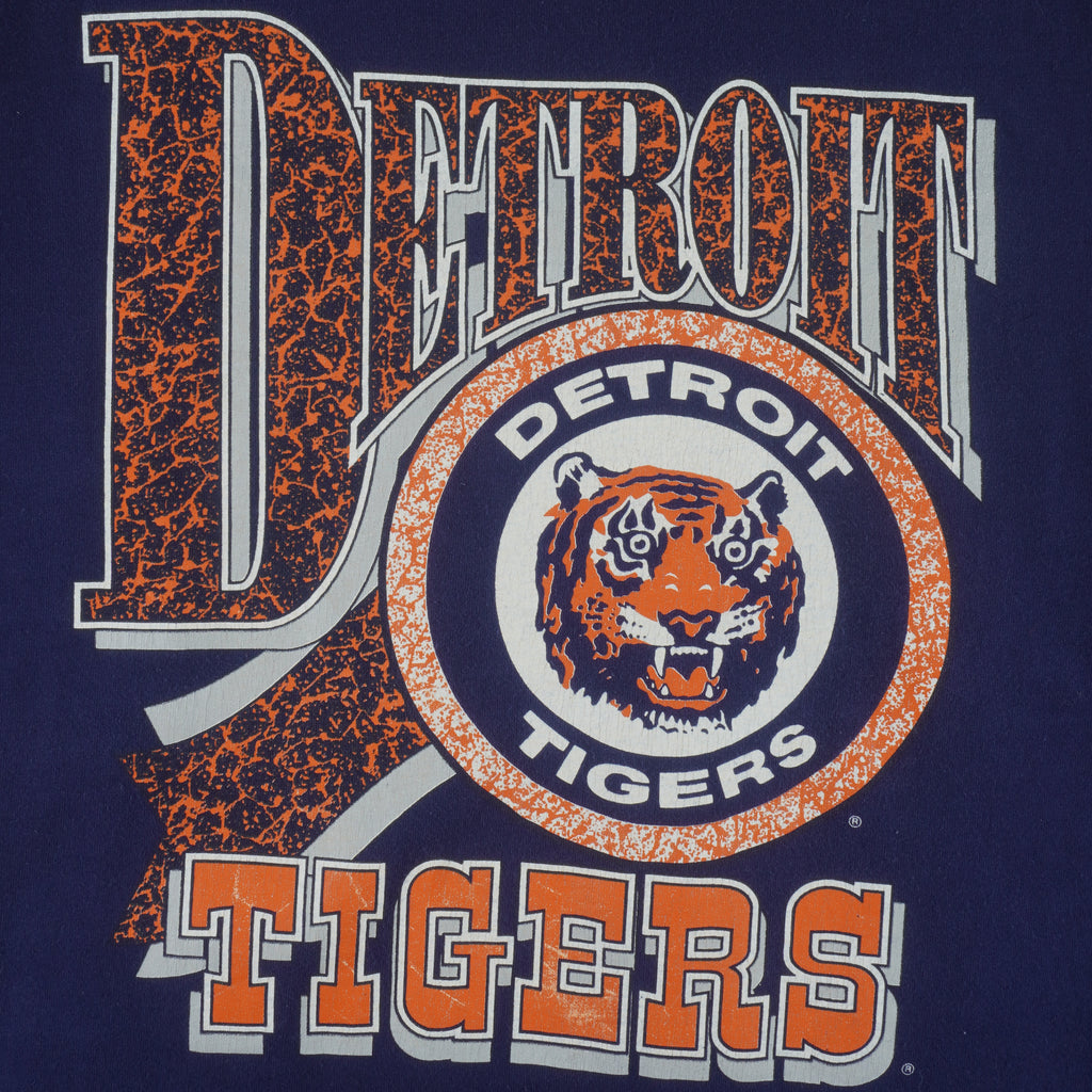 MLB (Henry Aaron) - Detroit Tigers Single Stitch T-Shirt 1993 X-Large Vintage Retro Baseball