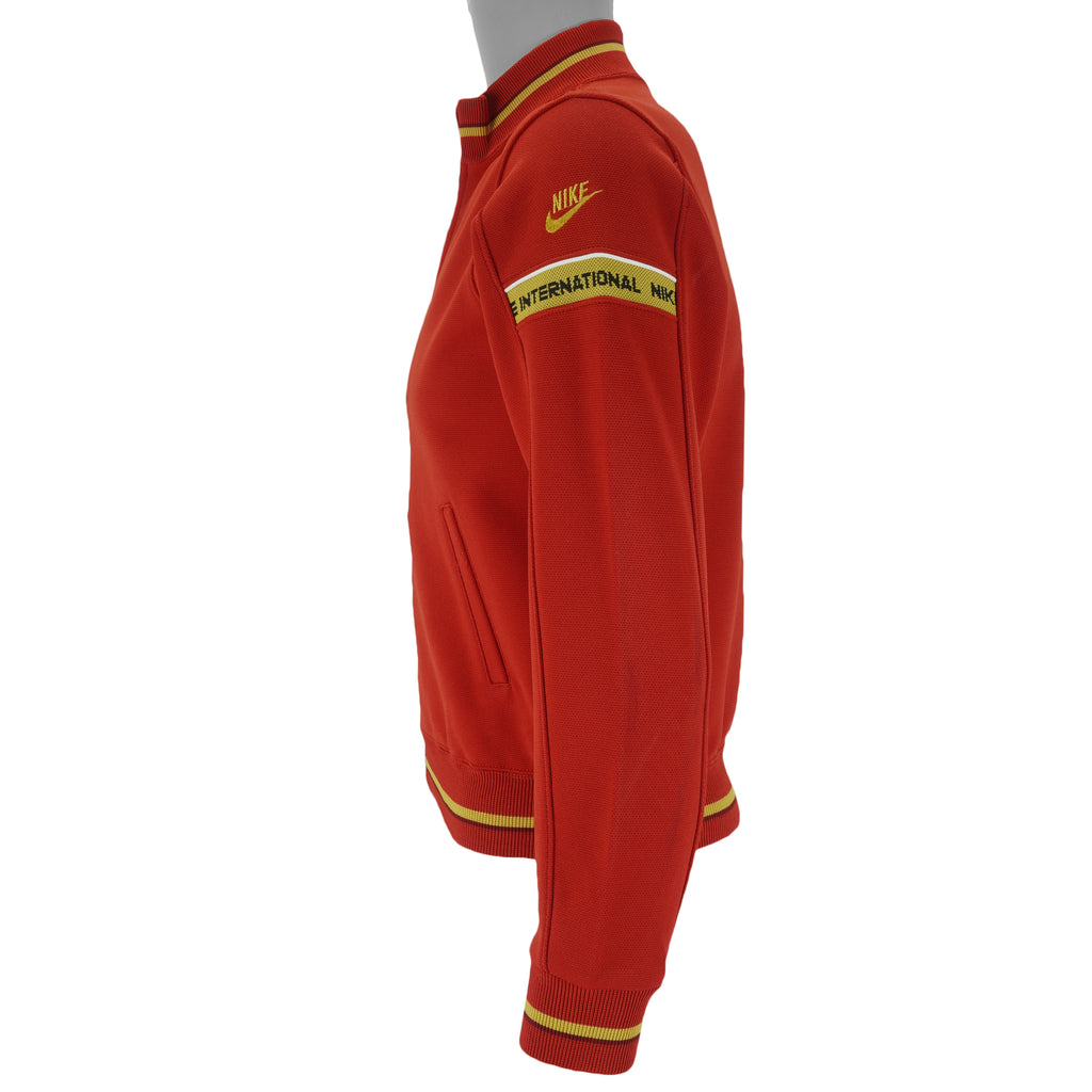 Nike - Red Embroidered Jacket 1980s Medium Vintage Retro
