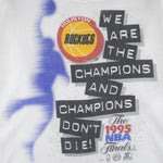 Starter - NBA Houston Rockets Champions T-Shirt 1995 Large Vintage Retro Basketball