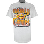 NBA (Sof Tee) - Houston Rockets Back 2 Back World Champs T-Shirt 1995 Large Vintage Retro Basketball