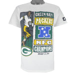 Starter - Green Bay Packers Champs Single Stitch T-Shirt 1997 Medium Youth Vintage Retro Football