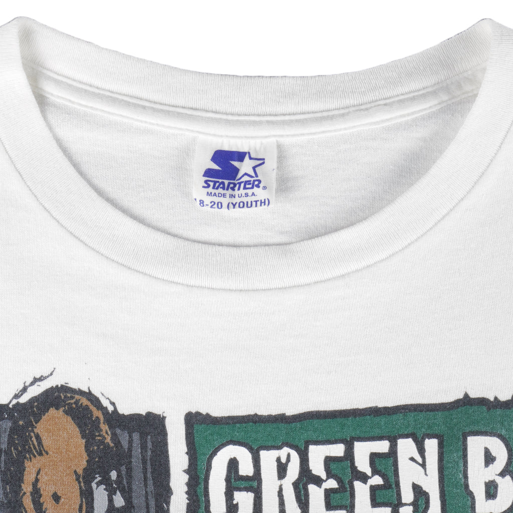 Starter - Green Bay Packers Champs Single Stitch T-Shirt 1997 Medium Youth Vintage Retro Football