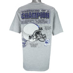 NCAA (Team Work) - Nittany Lions Schematic Of A Champions T-Shirt 1990s X-Large Vintage Retro College