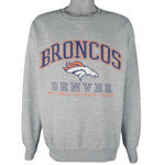 NFL (Lee) - Denver Broncos Crew Neck Sweatshirt 1990s Large Vintage Retro Football