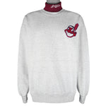 MLB (Majestic) - Cleveland Indians Turtleneck Sweatshirt 1990s X-Large Vintage Retro Baseball