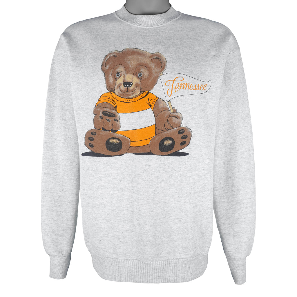 NCAA - University of Tennessee Teddy Bear Sweatshirt 1990s Large Vintage Retro College