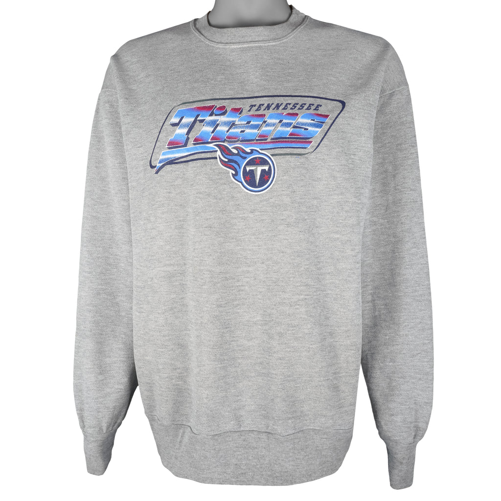 NFL (Majestic) - Tennessee Titans Crew Neck Sweatshirt 1990s X-Large Vintage Retro Football