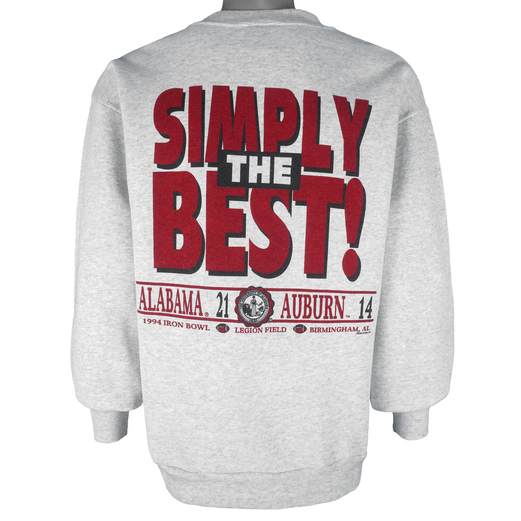 NCAA (Tee Jay) - Alabama Crimson Tide Iron Bowl Champs Sweatshirt 1994 Large Vintage Retro College