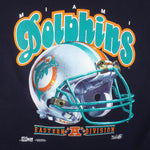 NFL (New Buffalo Shirt Factory) - Miami Dolphins Helmet T-Shirt 1991 X-Large Vintage Retro Football