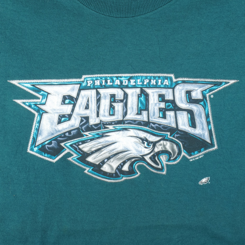 NFL (Pro Player) - Philadelphia Eagles Single Stitch T-Shirt 1997 X-Large Vintage Retro Football