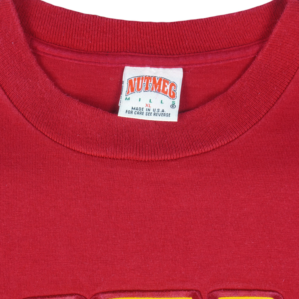 NFL (Nutmeg) - Washington Redskins Embroidered T-Shirt 1990s X-Large Vintage Retro Football