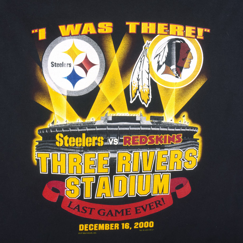 NFL (Lee) - Steelers VS Redskins Three Rivers Stadium T-Shirt 2000 X-Large Vintage Retro Football