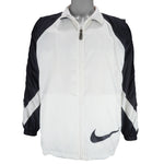 Nike - Black & White Zip-Up Windbreaker 2000s Large Youth