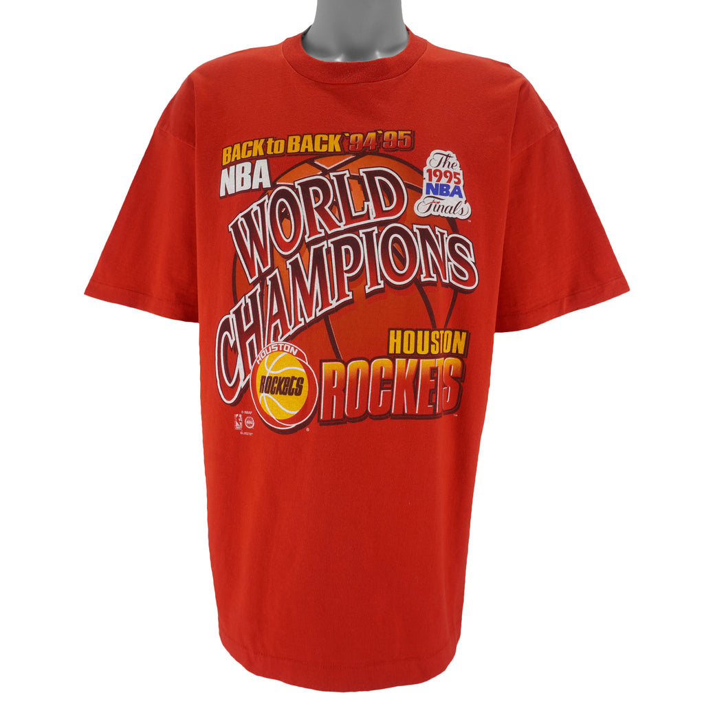 NBA (Salem) - Houston Rockets World Champions T-Shirt 1995 X-Large Vintage Retro Basketball