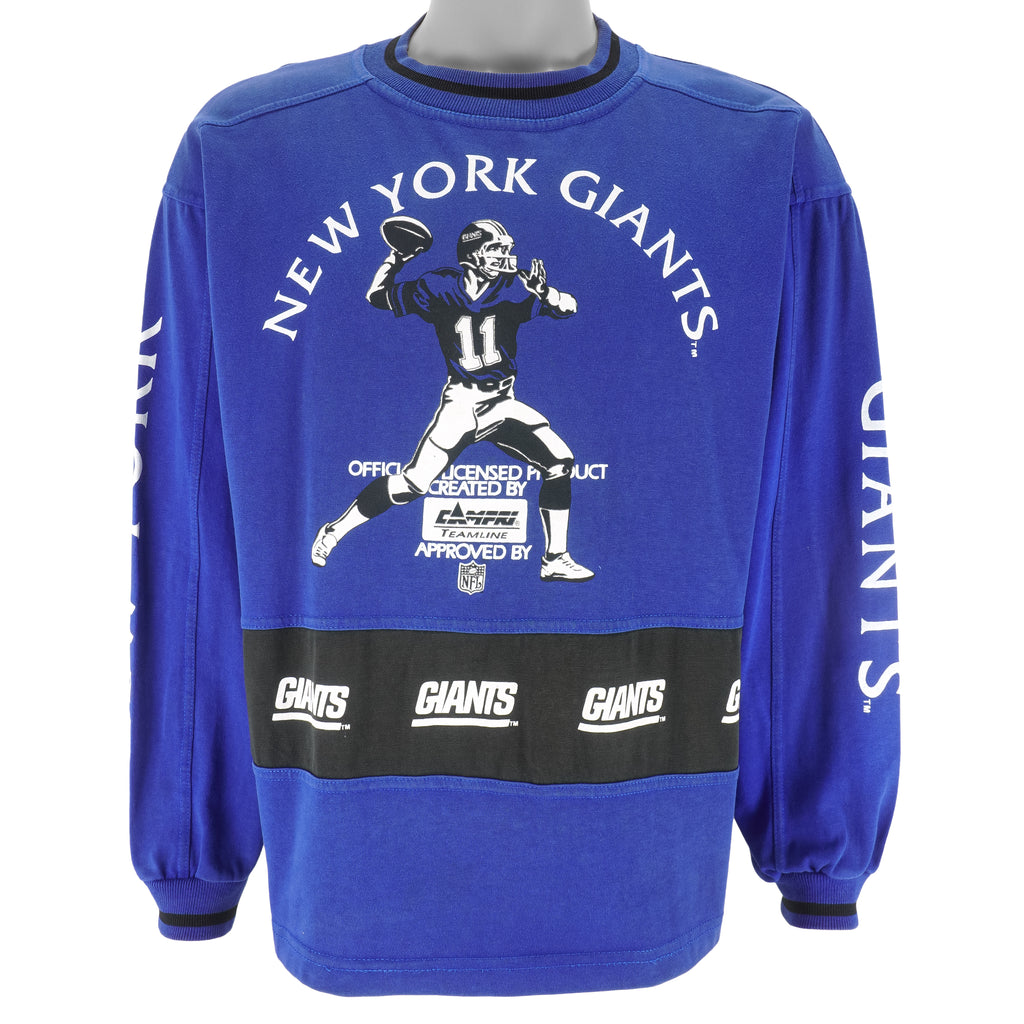 NFL (Campri) - New York Giants Crew Neck Sweatshirt 1990s Large Vintage Retro Football