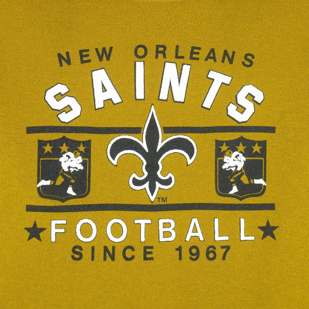 NFL (Logo 7) - New Orleans Saints Crew Neck Sweatshirt 1990s Large Vintage Retro Football