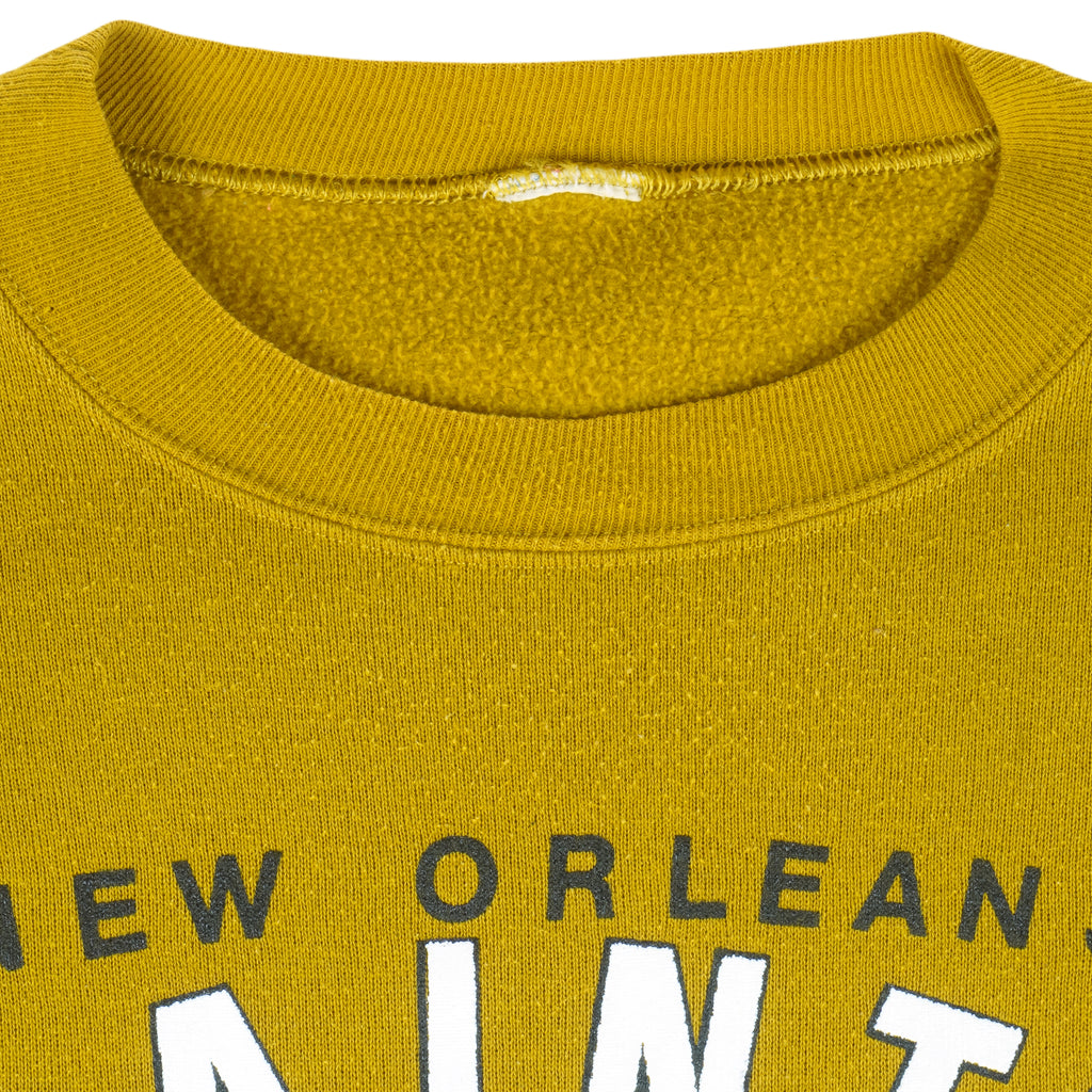 NFL (Logo 7) - New Orleans Saints Crew Neck Sweatshirt 1990s Large Vintage Retro Football