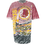 NFL (Magic Johnson T's) - Washington Redskins All Over Print T-Shirt 1990s X-Large Vintage Retro Football