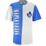 NHL (Waves) - Toronto Maple Leafs Two-Tone T-Shirt 1993 Medium
