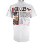 MLB (Nutmeg) - Baltimore Orioles Cal Ripken Jr. Stat T-Shirt 1991 Large Vintage Retro