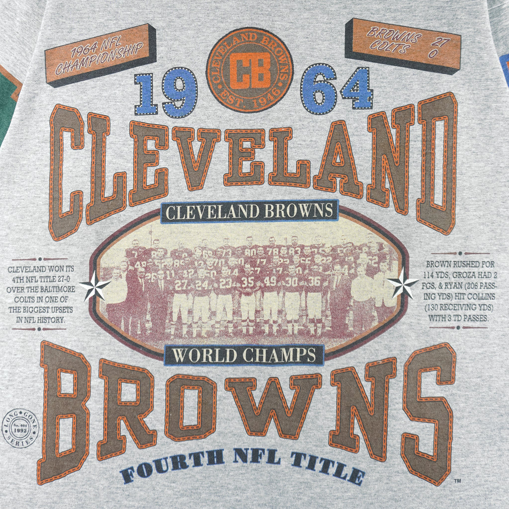 NFL (Long Gone) - Cleveland Browns World Champs T-Shirt 1992 X-Large Vintage Retro Football