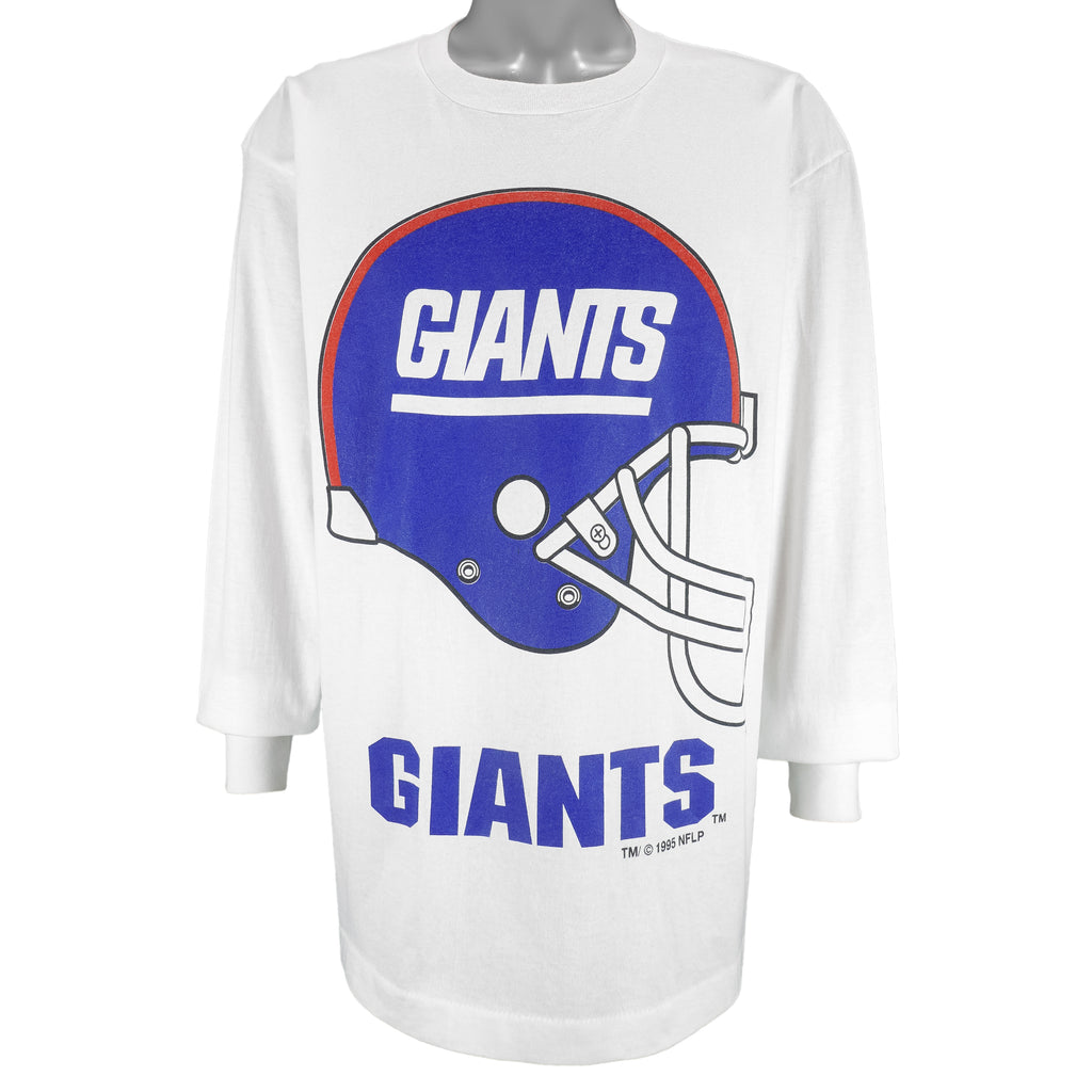 NFL (Logo Athletic) - New York Giants Helmet Long Sleeved Shirt 1995 Large vintage Retro Football