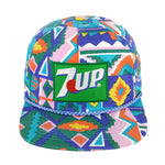 Vintage - 7 Up Aztec Rope Snapback Hat 1990s OSFA Vintage Retro