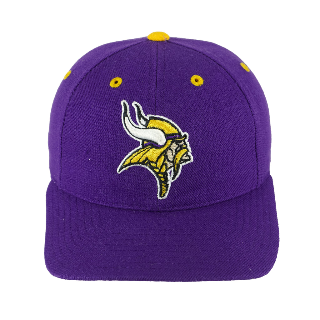 NFL (Logo Athletic) - Minnesota Vikings Snapback Hat 1990s OSFA Vintage Retro Football