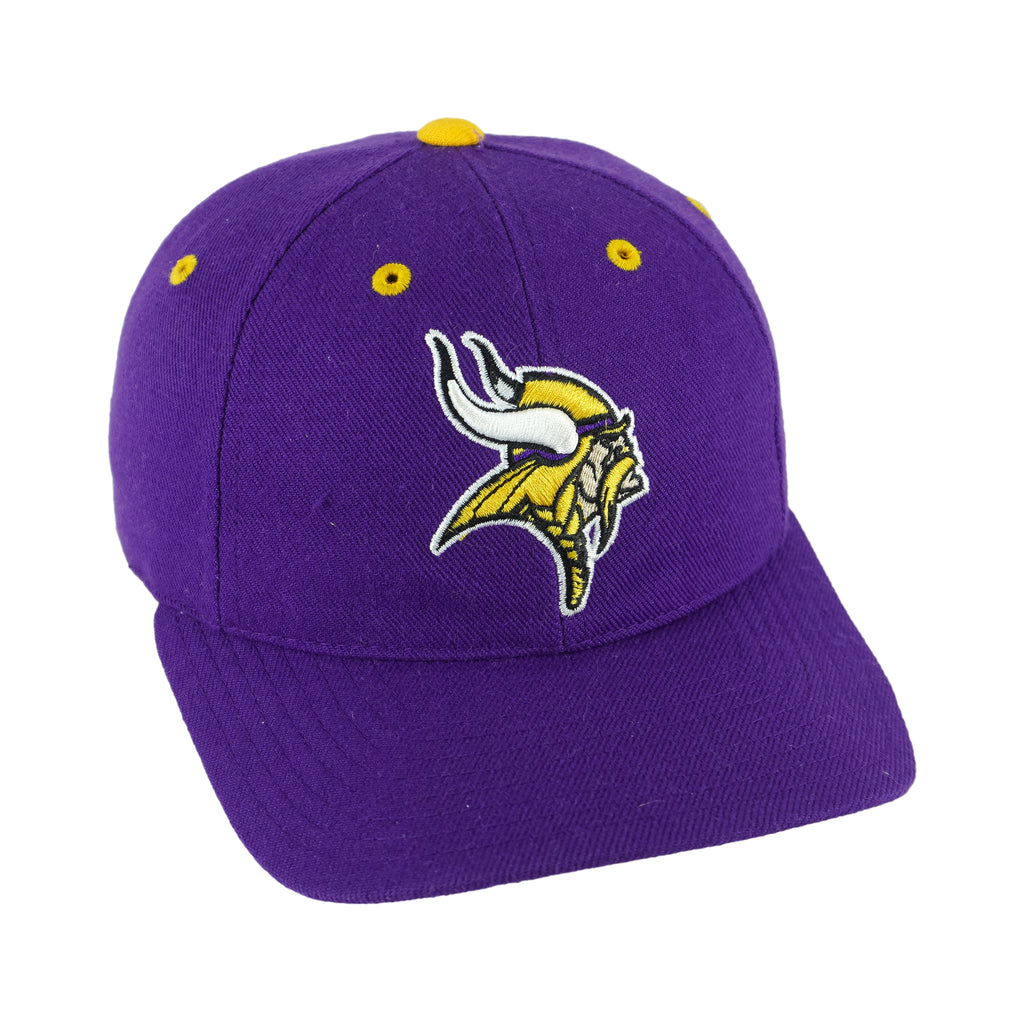 NFL (Logo Athletic) - Minnesota Vikings Snapback Hat 1990s OSFA Vintage Retro Football