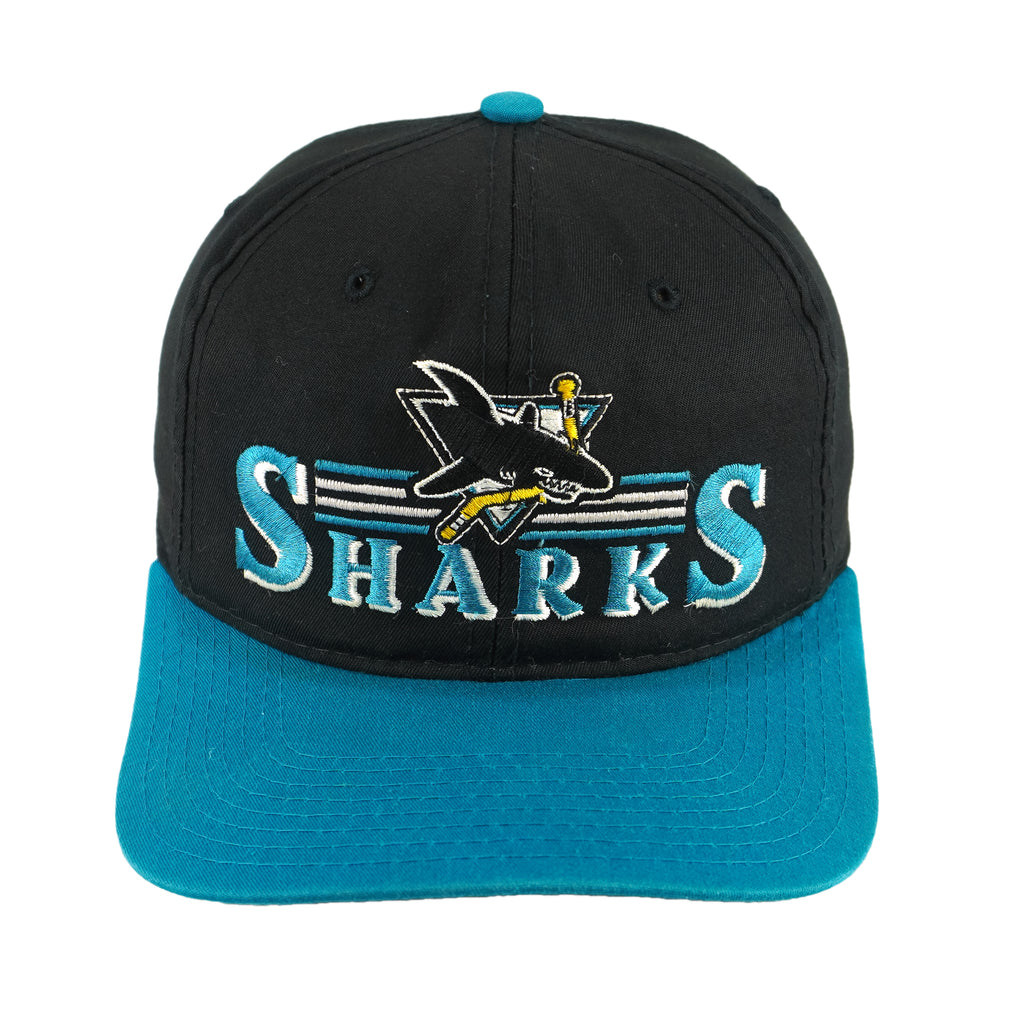 Starter - San Jose Sharks Embroidered Snapback Hat 1990s OSFA Vintage Retro Hockey