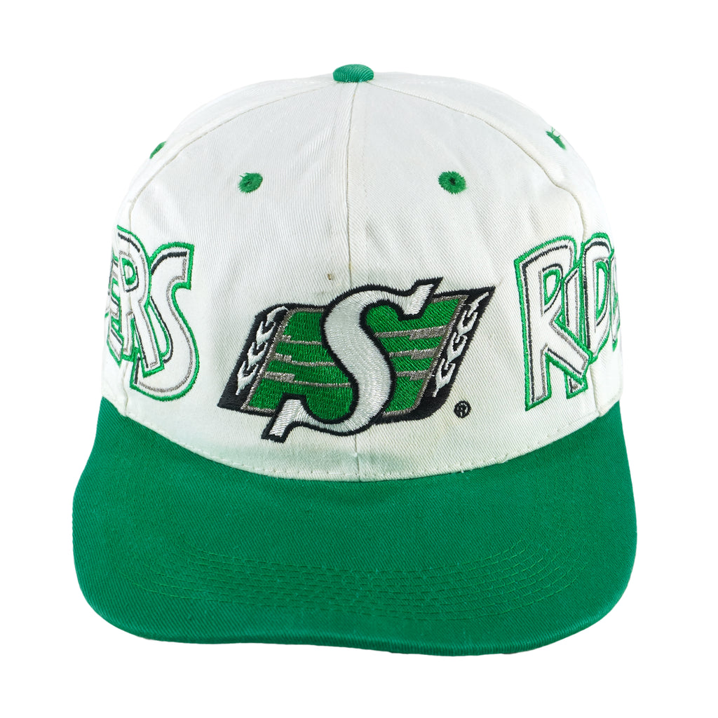 CFL (Softwear) - Saskatchewan Roughriders Adjustable Hat 1990s OSFA Vintage Retro Football