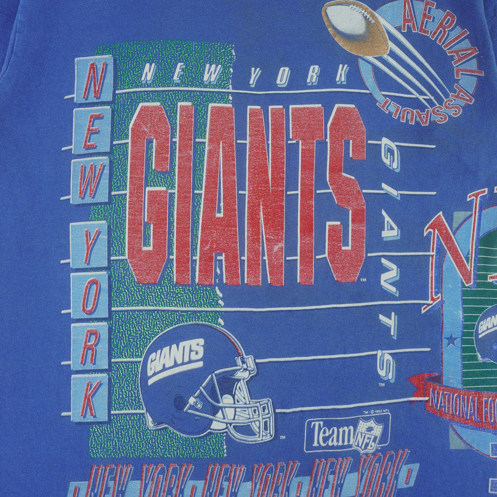 NFL (Salem) - New York Giants Aerial Assault T-Shirt 1992 Medium vintage retro football