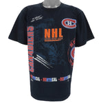 NHL (Salem) - Montreal Canadiens Fire On Ice T-Shirt 1990s Large