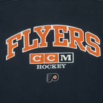 NHL (CCM) - Philadelphia Flyers Big Logo Crew Neck Sweatshirt 2000s Large