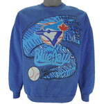 MLB (Novel Teez) - Blue Jays Crew Neck Sweatshirt 1992 Medium vintage retro baseball