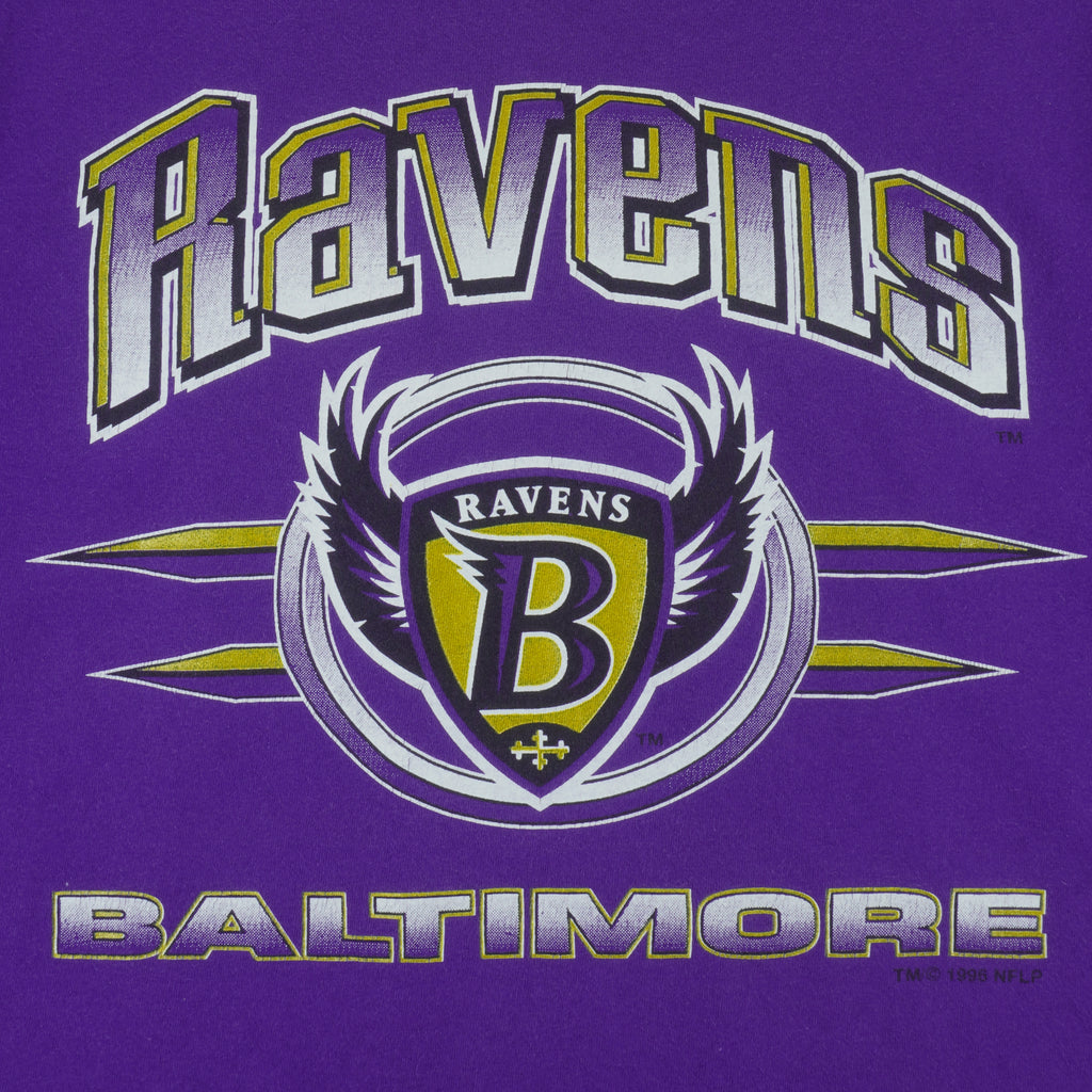 NFL (Competitor) - Baltimore Ravens T-Shirt 1990s X-Large