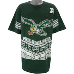 Vintage NFL (Salem) - Philadelphia Eagles All Over Print Jersey T-Shirt 1990s XX-Large vintage retro football