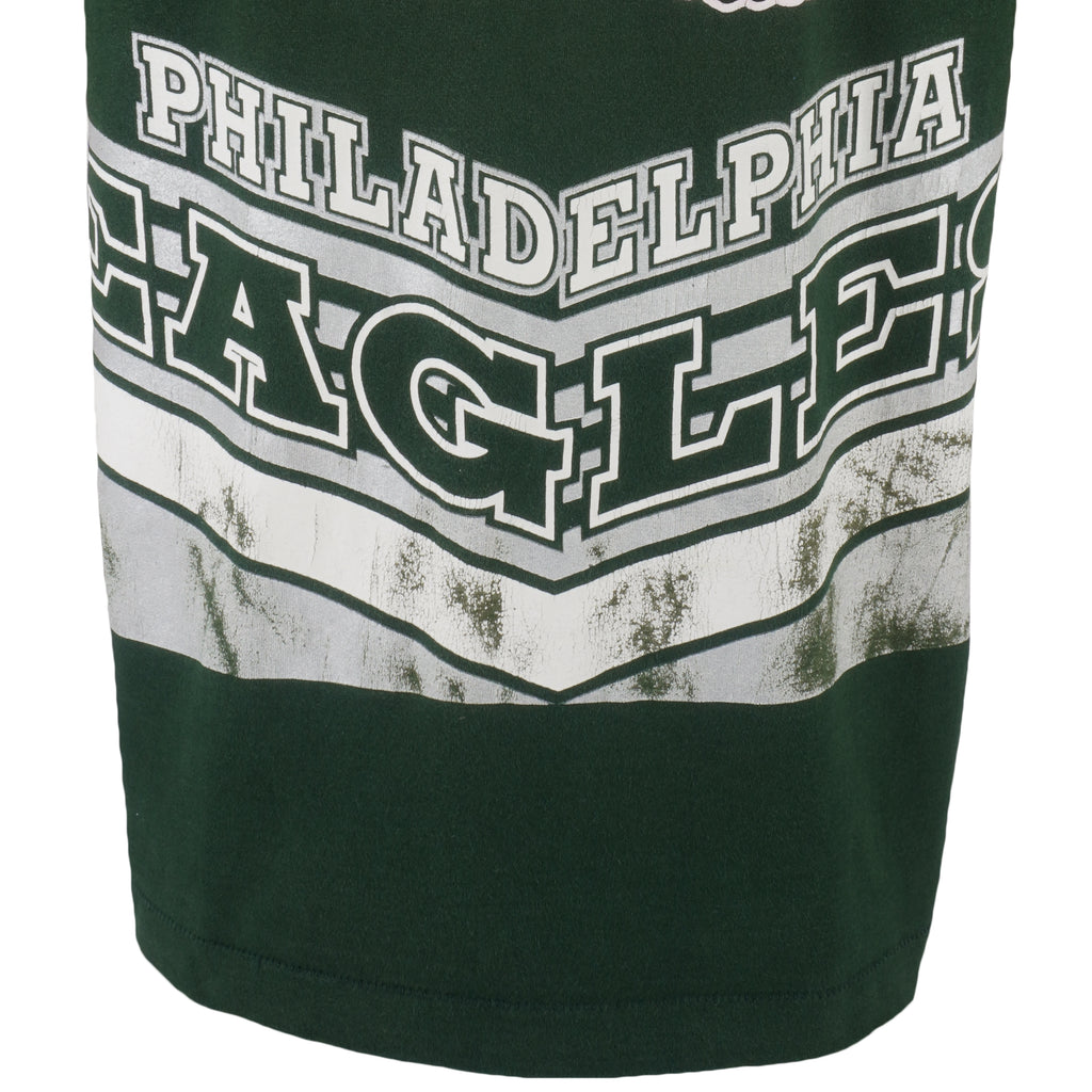 Vintage NFL (Salem) - Philadelphia Eagles All Over Print Jersey T-Shirt 1990s XX-Large vintage retro football