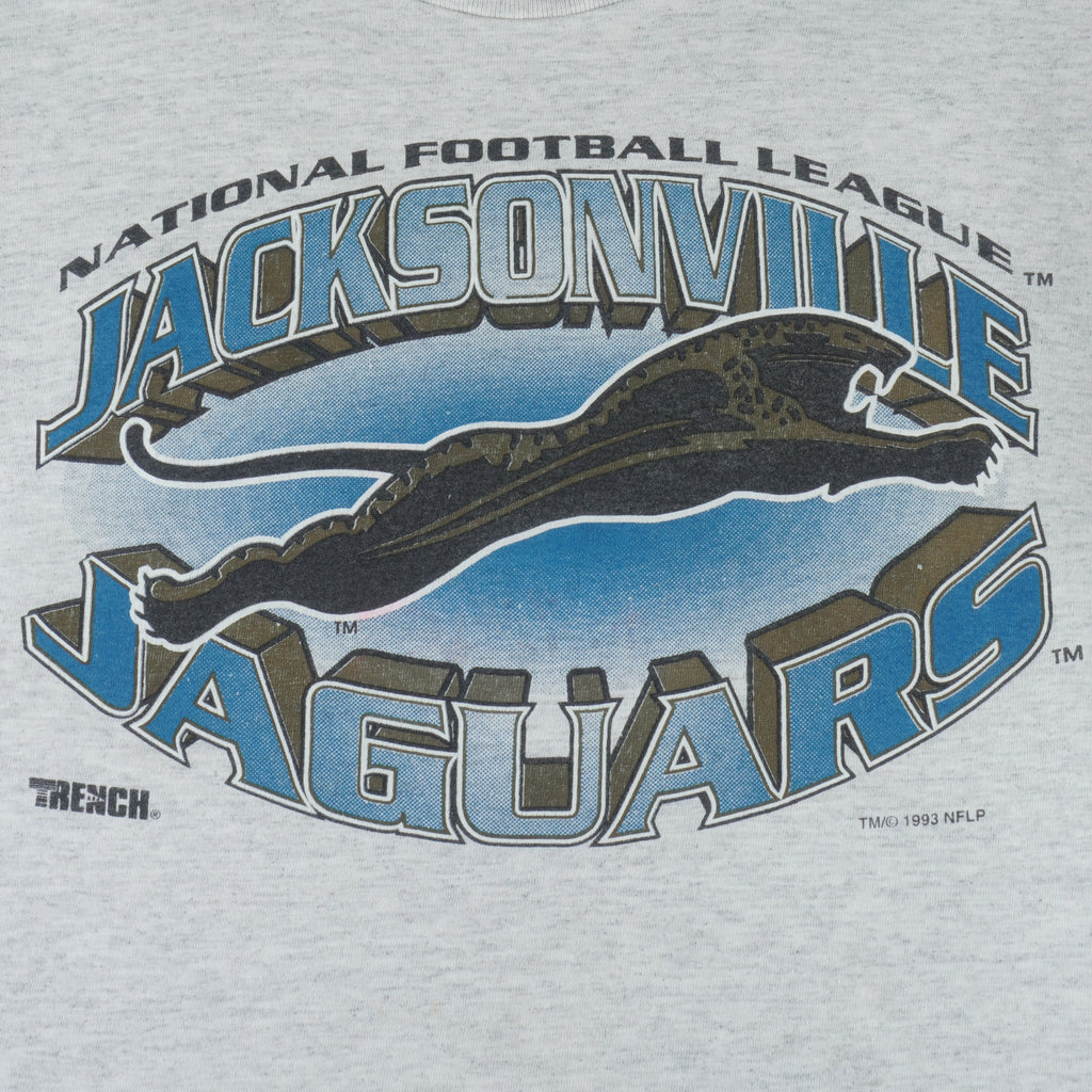 NFL (Trench) - Jacksonville Jaguars Single Stitch T-Shirt 1993 Large vintage retro football