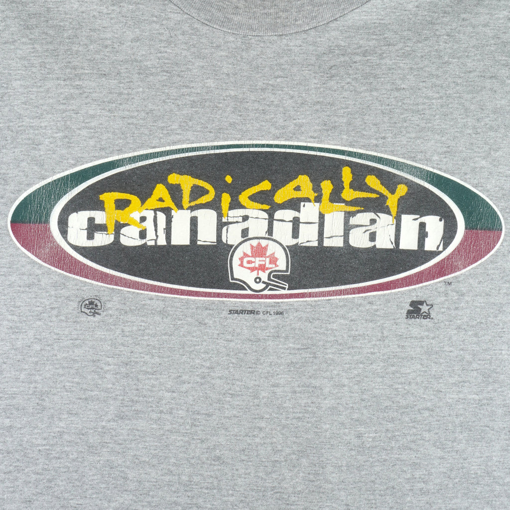 Starter (CFL) - Radically Canadian Football Single Stitch T-Shirt 1996 X-Large vintage retro football