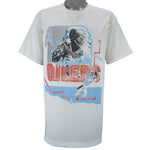 NFL (Trench) - Houston Oilers AFC Champions Spell-Out T-Shirt 1980s X-Large