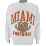 NCAA (Tultex) - Miami Hurricanes Crew Neck Sweatshirt 1990s Large Vintage retro college