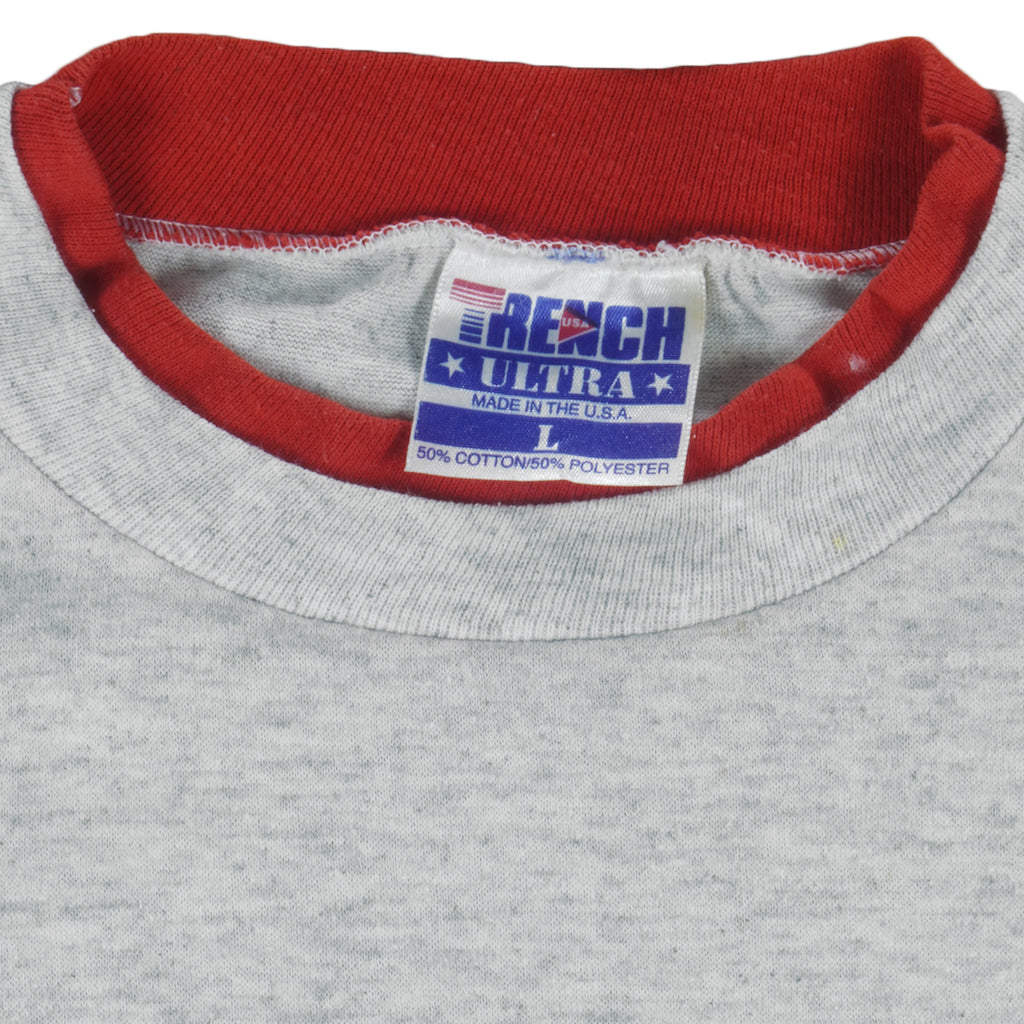 NFL (Trench) - Buffalo Bills Roll Up Sleeves Single Stitch T-Shirt 1990s Large vintage retro football