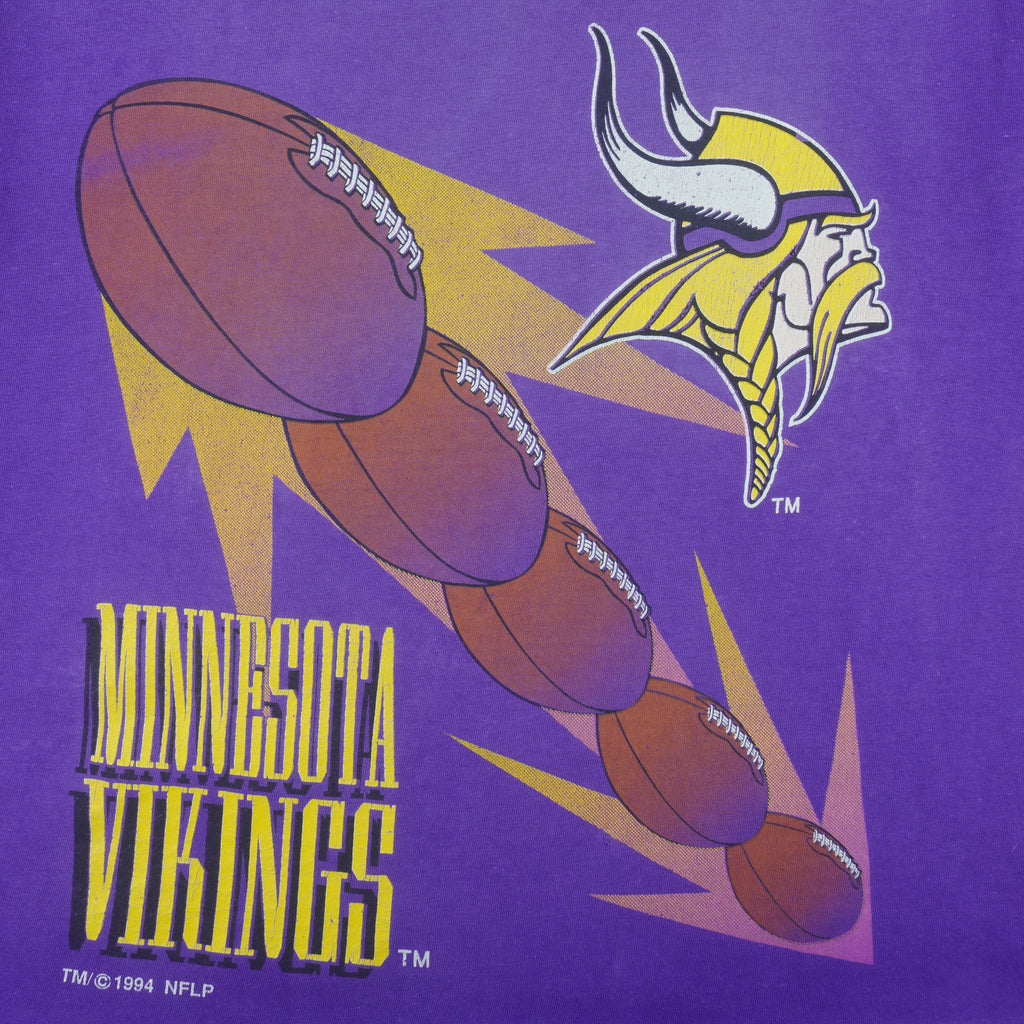 NFL (Logo 7) - Minnesota Vikings Football T-Shirt 1994 X-Large